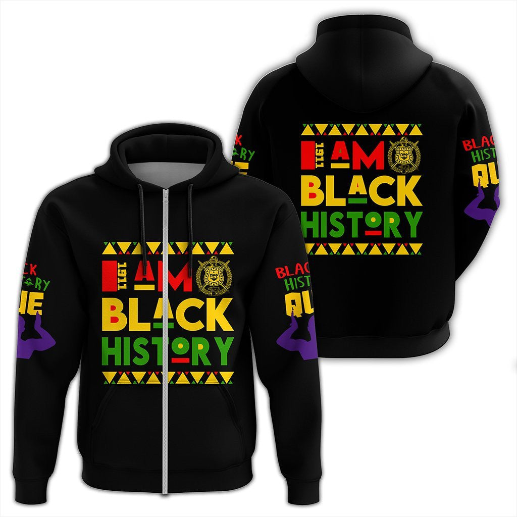 Black History Omega Psi Phi Zip Hoodie J0