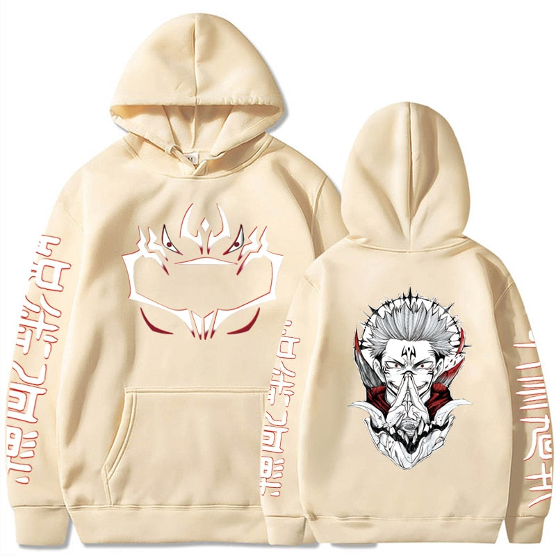 Funny Jujutsu Kaisen Anime Character Design Hoodie Ryomen Sukuna ...