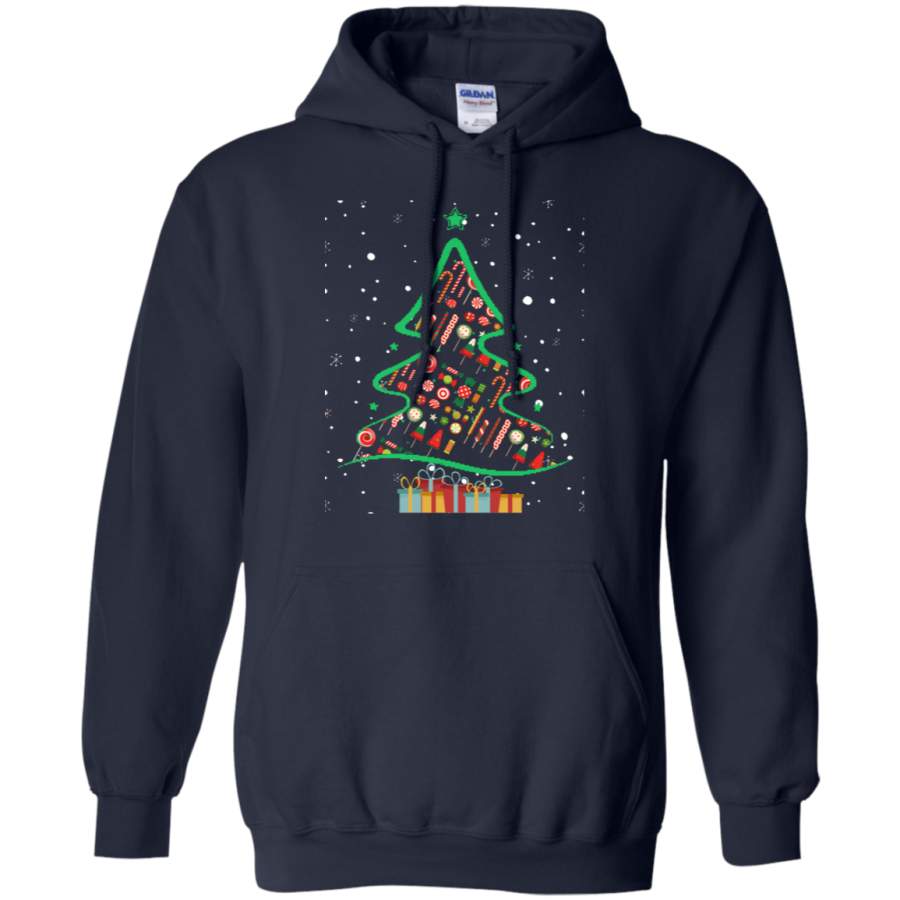 Candy Christmas Tree Sweet Merry Xmas Hoodie