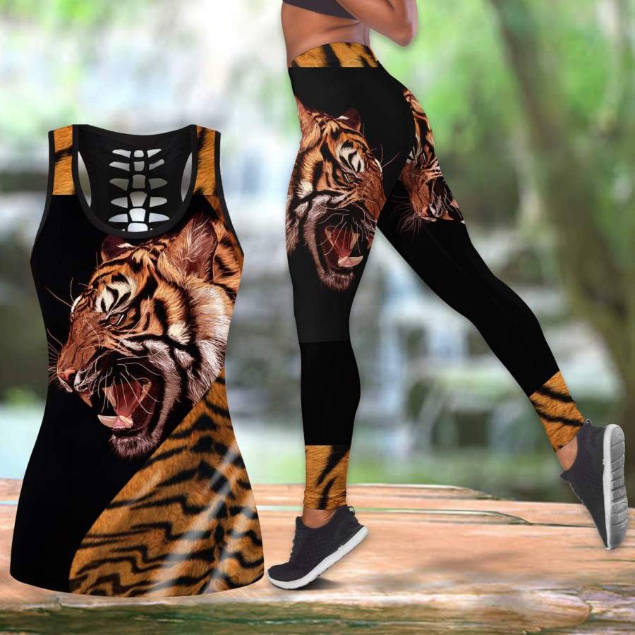 Amazing White Tiger Women Tank Top & Leggings 07