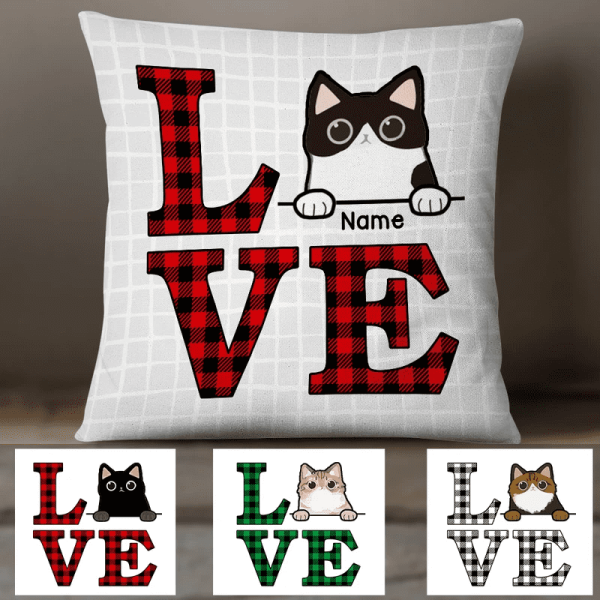 Personalized Love Cat Pillow, Best Unique Custom Christmas Gifts – Trending Personalized