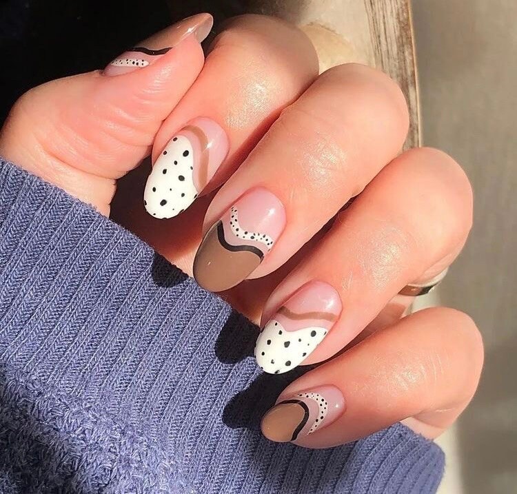 Brown nails Design | Fall Nails | Fake Nails | Glue On Nails | Press On Nails