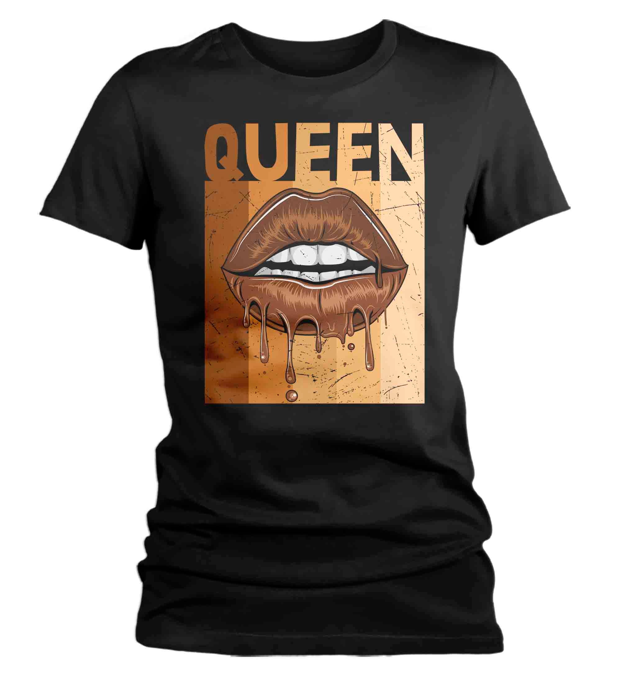 Women’S Black Queen Shirt Melanin T Shirt Juneteenth Tee African American Slavery 1865 Emancipation Day Tshirt Ladies Woman