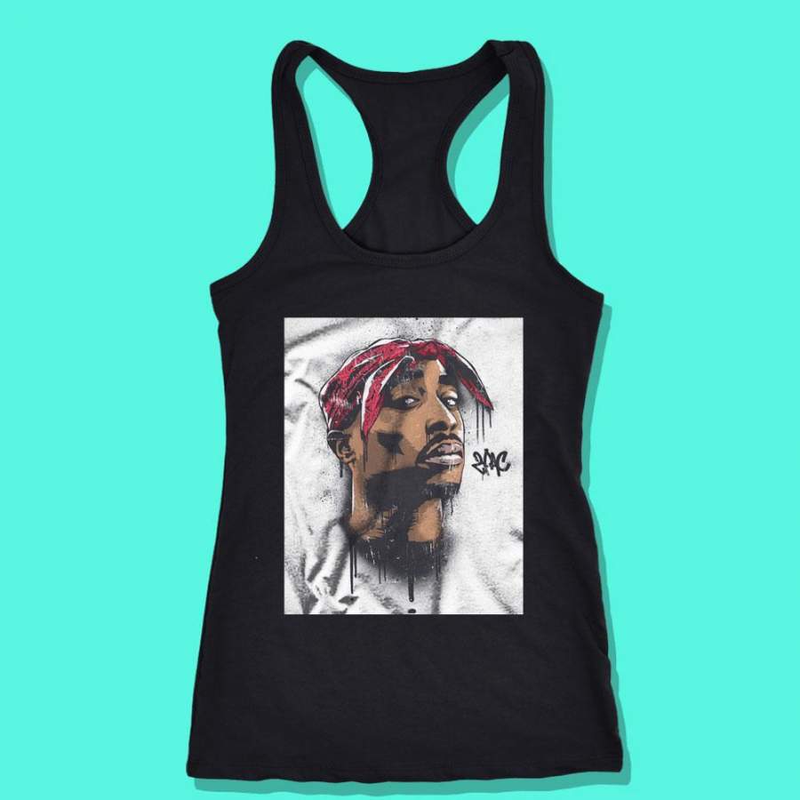 2Pac Grafitti Women’S Tank Top Racerback