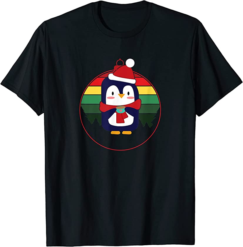 Kids Christmas Happy Happy Merry Merry Little Penguin T-Shirt