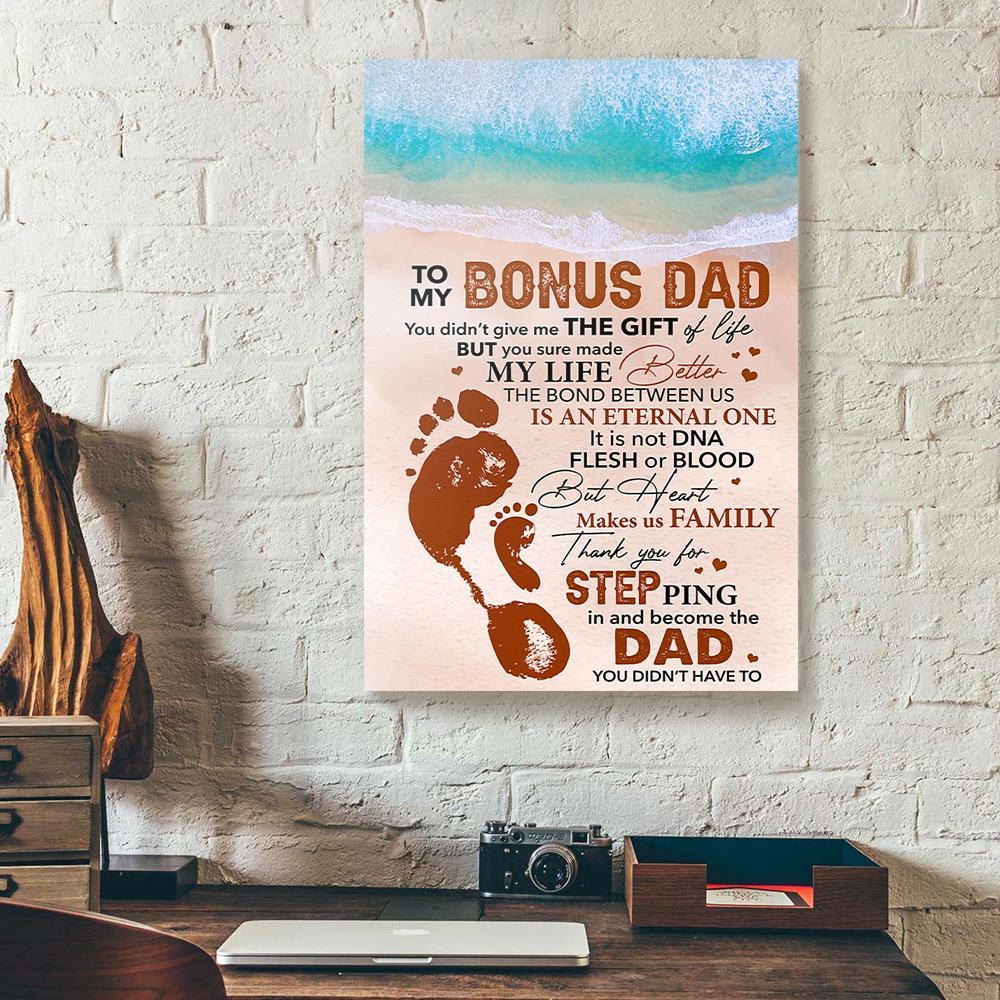 To My Dad Beach Poster & Canvas Gift For Father Birthday Home Decor Wall Art Visual Art