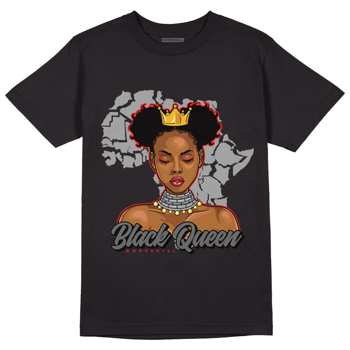 Jordan 9 Particle Grey Dopeskill T-Shirt Black Queen Graphic