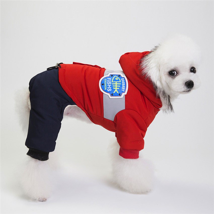 Warm Pets Dog Clothes Cotton Russia Winter Thicken Jumpsuit Hoodies Clothes for Small Puppy Dogs Clothing hondenkleding Outfits alx