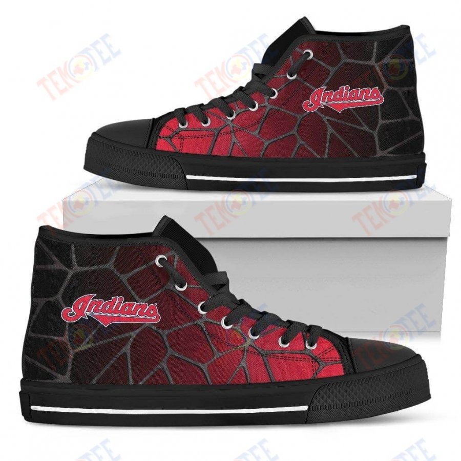 Mens Womens Cleveland Indians Gradient High Top Shoes Colors Air Cushion Shoes TMT886