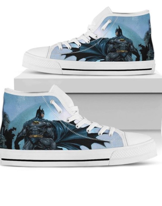 Batman 7 Shoes Superhero Shoes Hightops High Top Canvas Shoes