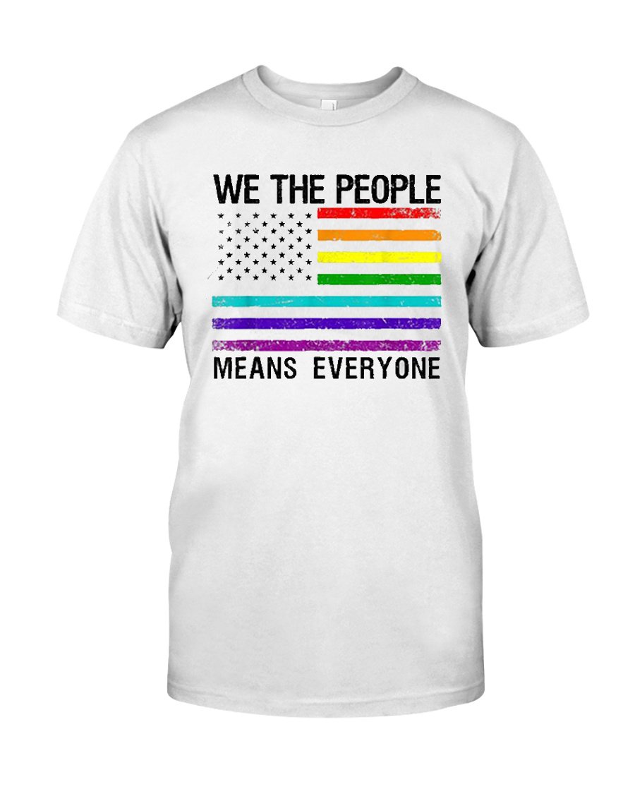 We The People Means Everyone Vintage LGBT Gay Pride T-shirt