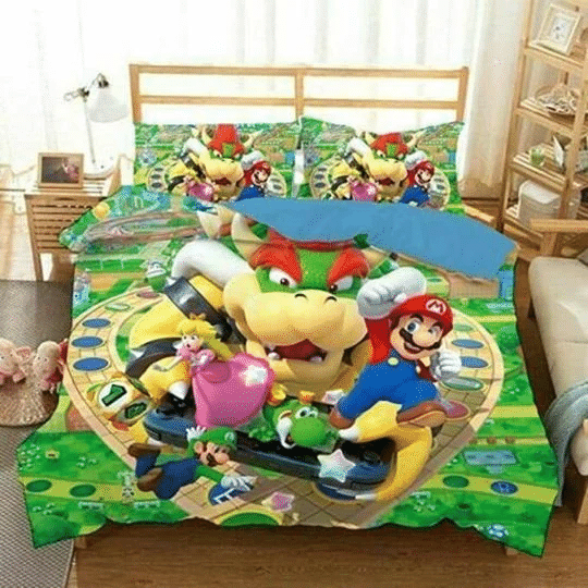 Super Mario Bros 7 Duvet Quilt Bedding Set 3