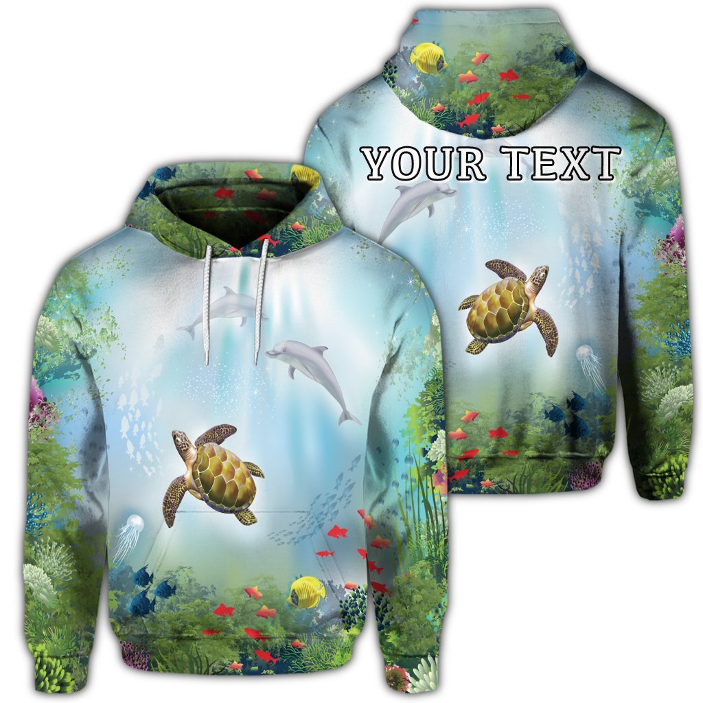 (Personalised) Hawaiian Animal In The Ocean Polynesian Hoodie – AH – JR