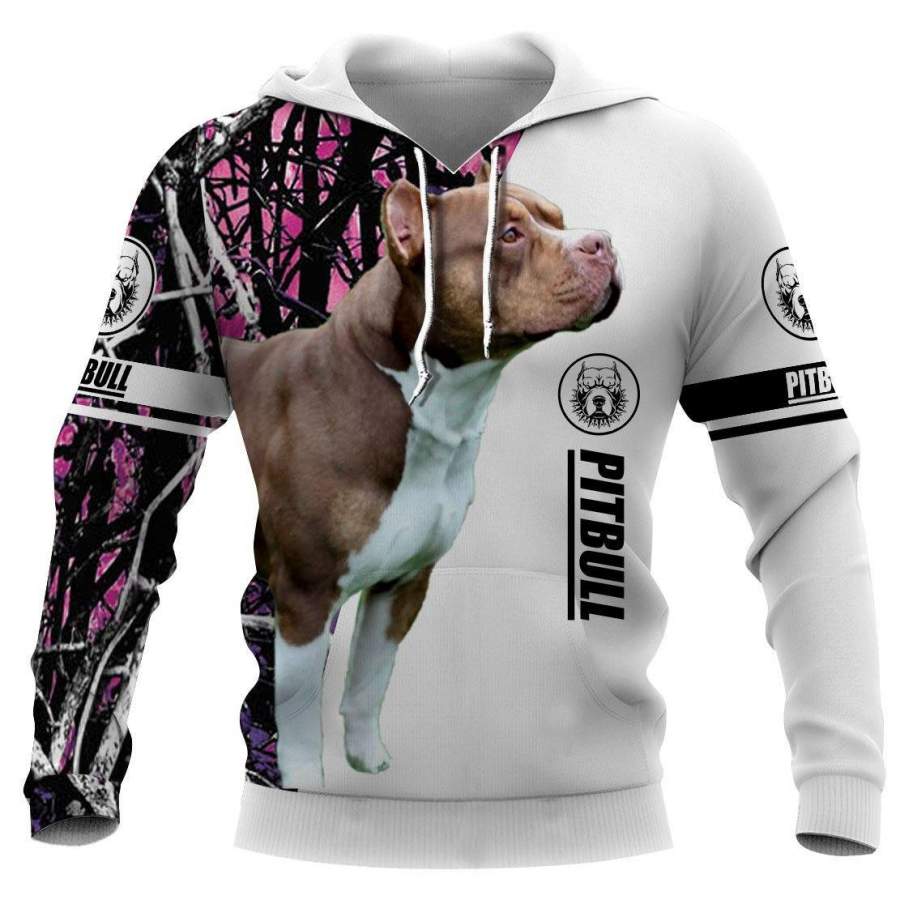 Pitbull hoodie dog 3D Full Printing