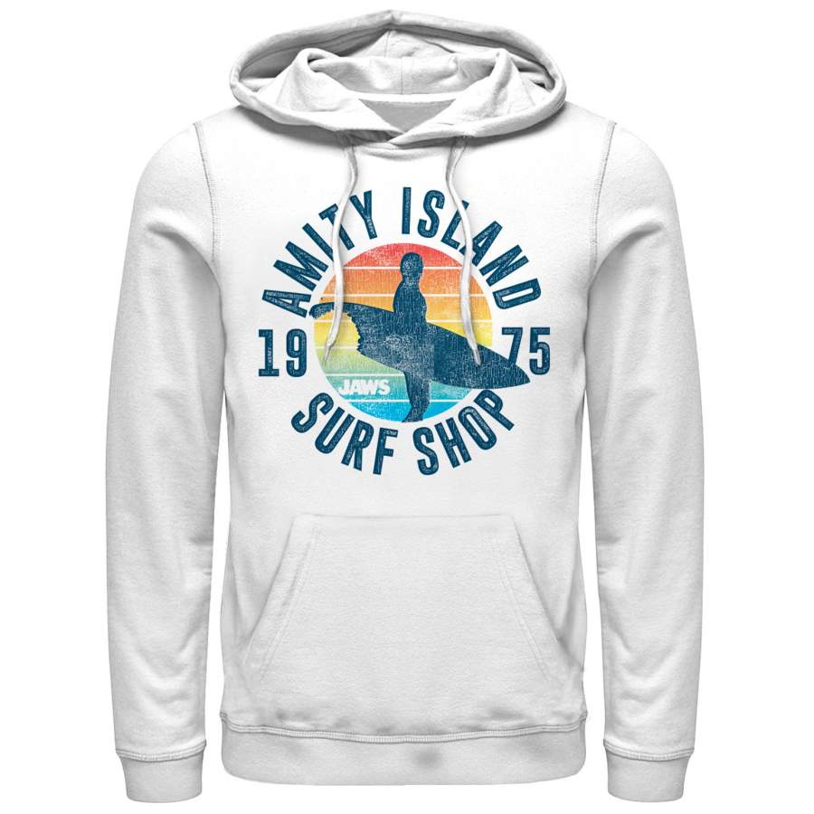 Jaws Men’s Retro Amity Island Surf Shop  Lightweight Hoodie