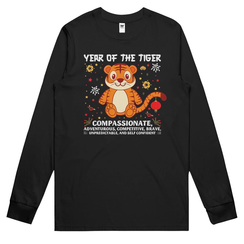 Happy New Year 2022 Year Of The Tiger Eve Party Supplies Long Sleeve T Shirts