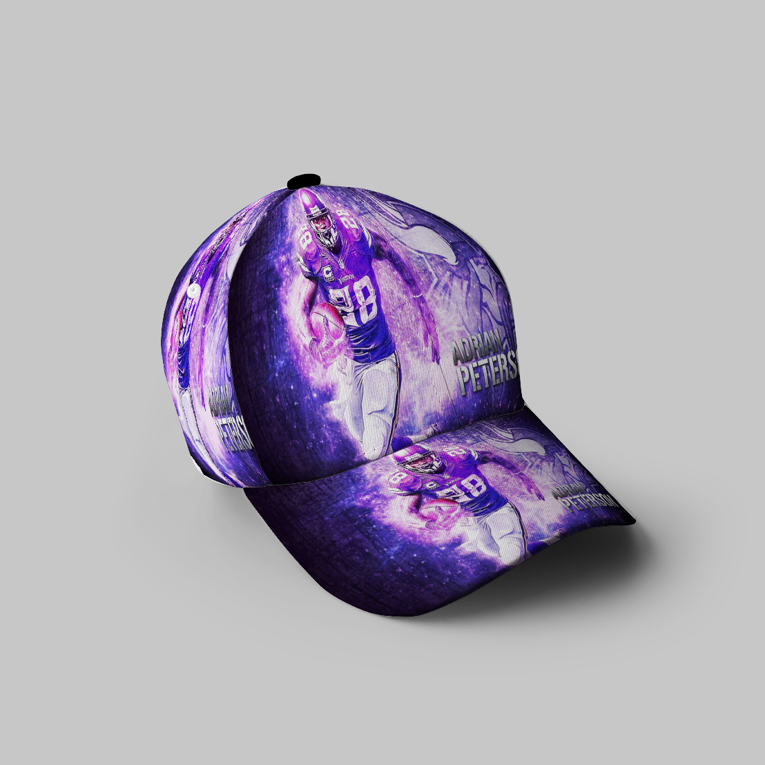 Minnesota Vikings Adrian Peterson 28 V4 3D Printing Baseball Cap Classic Hat