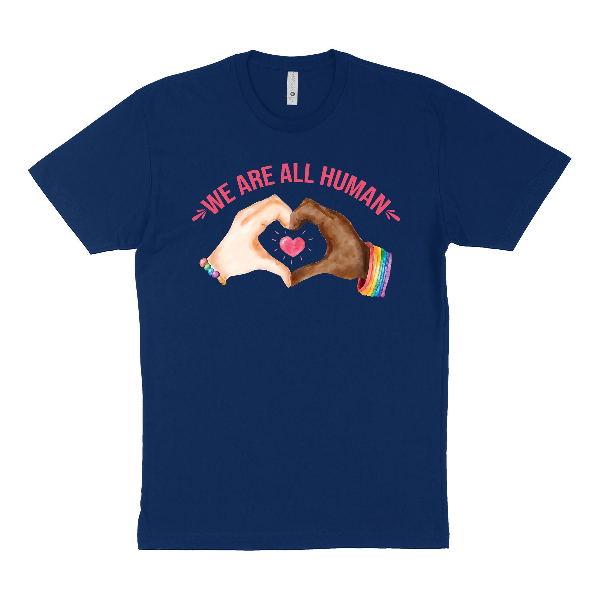 LGBT Unisex’s Graphic Tees, LGBT Fashion Designs, Graphic Unisex T-Shirt, Husband Wife Personalized Gifts, We Are All Human Next Level 3600 Unisex T-Shirt