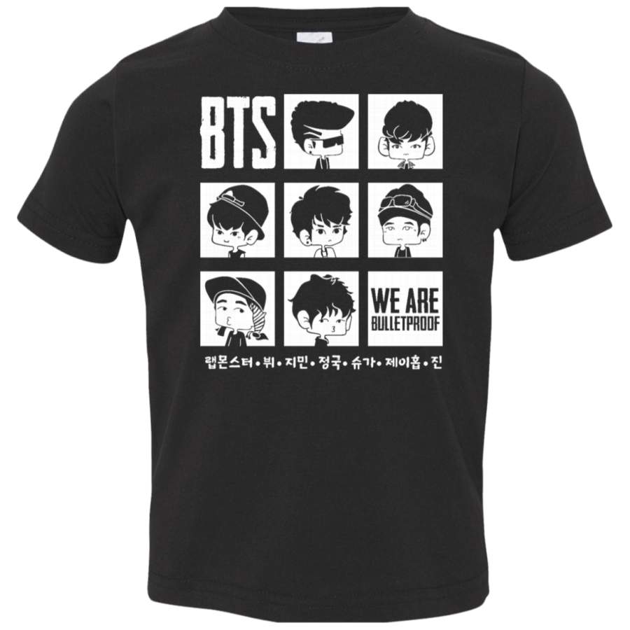 AGR BTS WE ARE BULLETPROOF Chibi Toddler Jersey T-Shirt