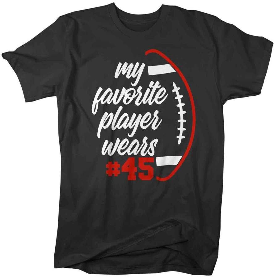 Men’s Personalized Football T Shirt Favorite Player Shirt Custom Football Shirts Football Mom T Shirt Personalized Shirts