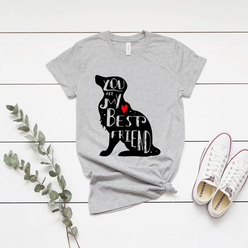 Crushtee You are My Best Friend Shirt, Dog Lover Shirt, Puppy Tee, Man’s Best Friend Long Sleeve Hoodie