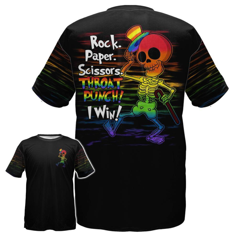 Funny Lgbt Shirt, Rock Skeleton Gay Pride Shirt, Gift To Lesbian, Gift For Gay On Pride Month