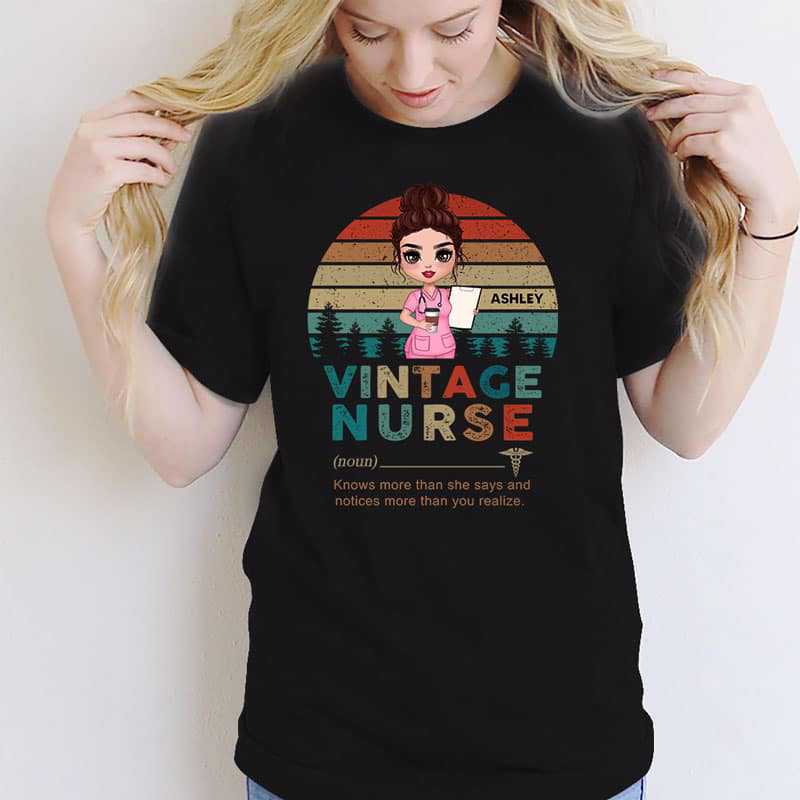 Vintage Doll Nurse Personalized Shirt