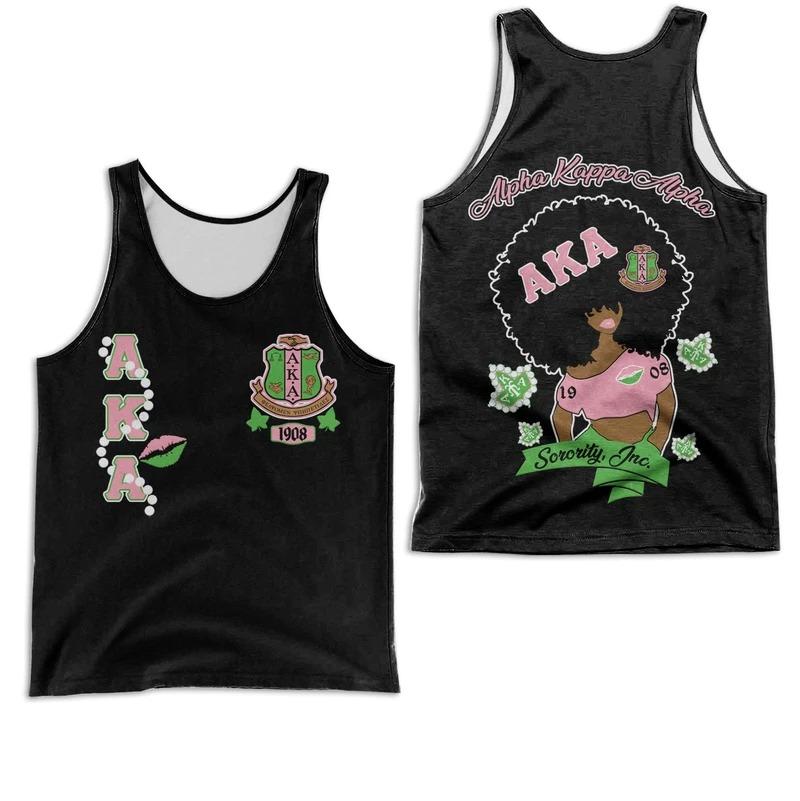 Wonderprint Tank Top Alpha Kappa Alpha Pearls Blade Racerback Tank