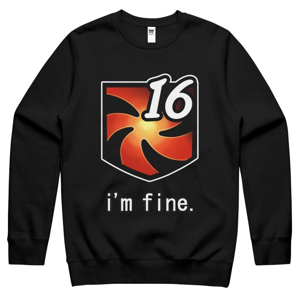 I’M Fine Vuln Stacks Crewneck Sweatshirt