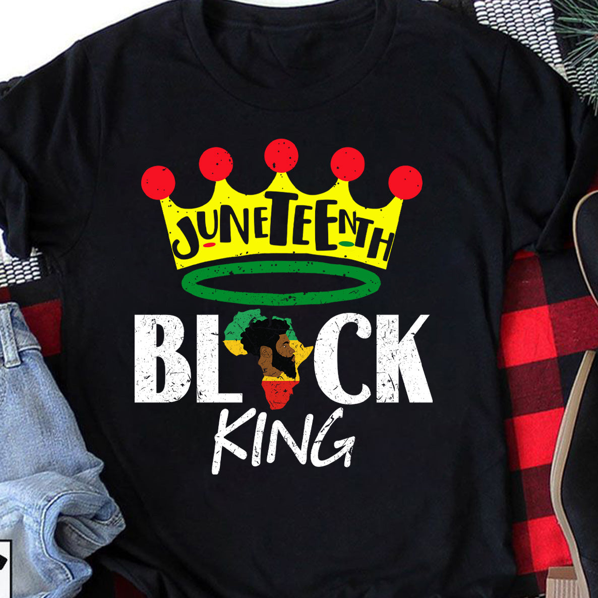 Juneteenth Black King Black Power Father Black History Month Customizable – Standard T-Shirt