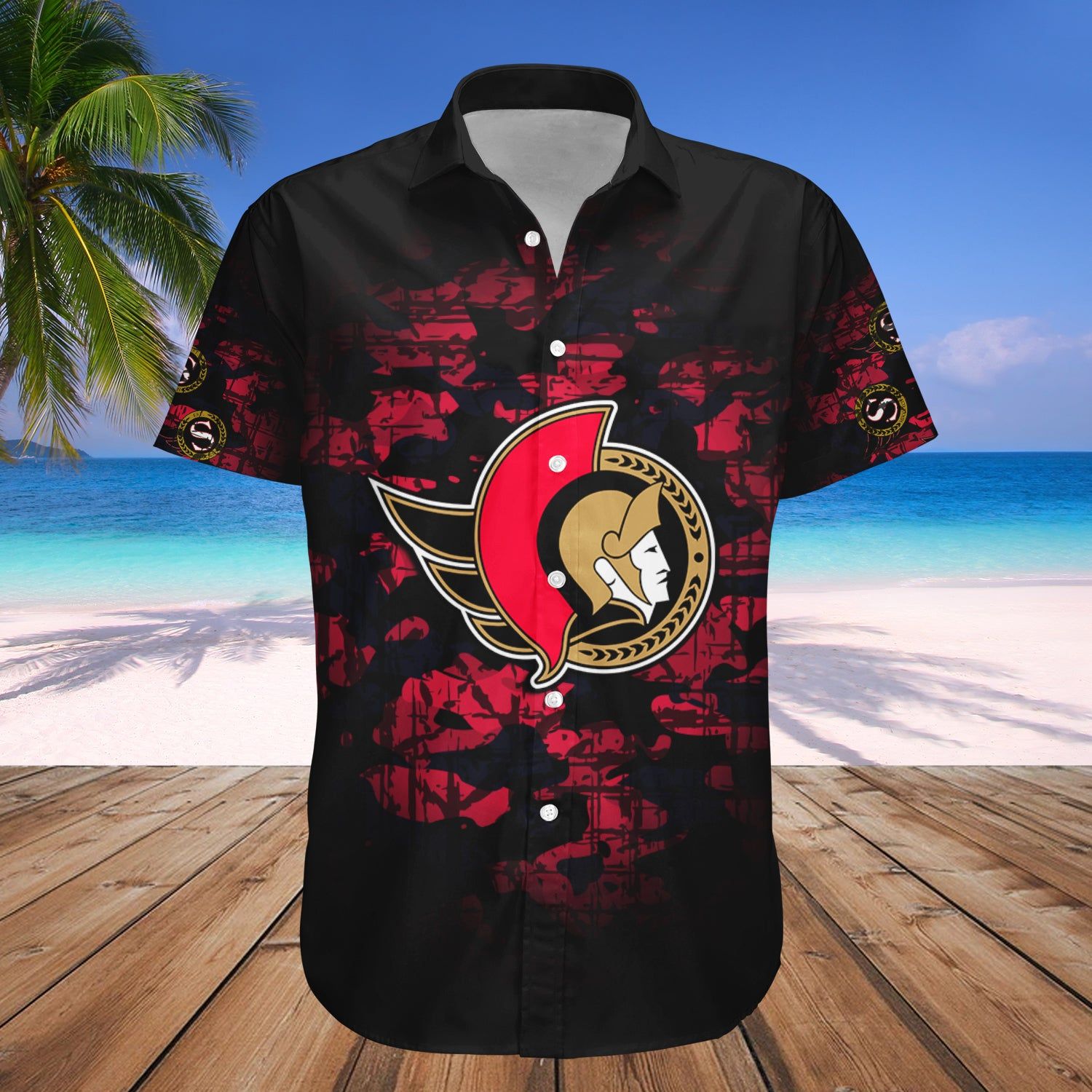 Ottawa Senators Hawaii Shirt Camouflage Vintage – Nhl