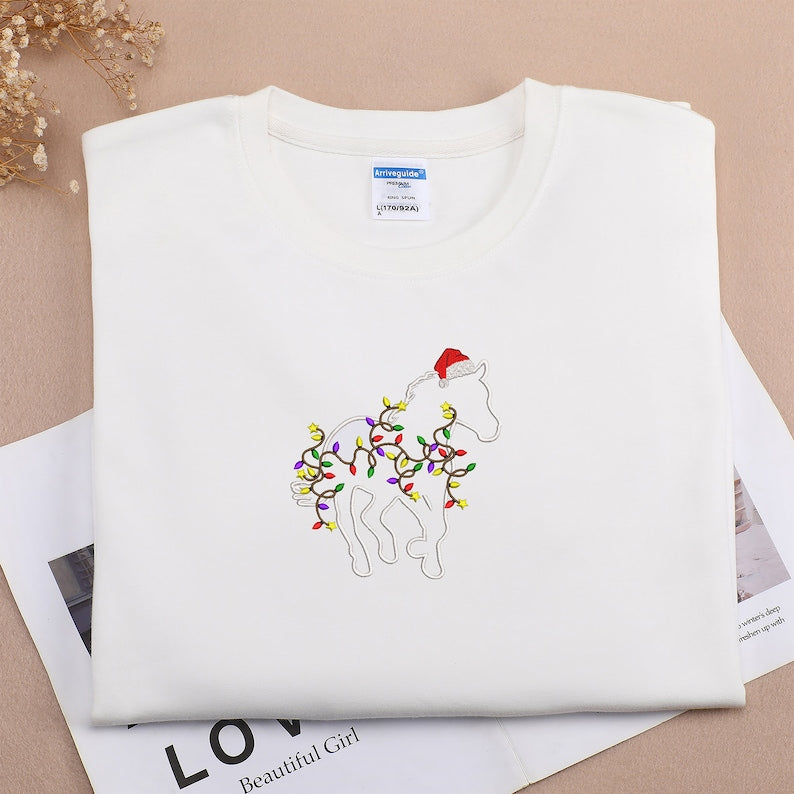 Animal Light Christmas Sweatshirt 2D Crewneck Sweatshirt All Over Print Sweatshirt For Women Sweatshirt For Men Sws4938