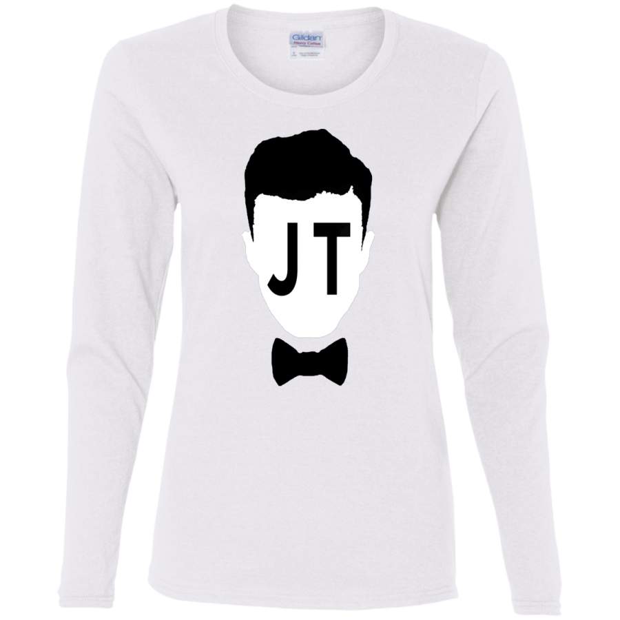 AGR Justin Timberlake Face Ladies’ Cotton LS T-Shirt