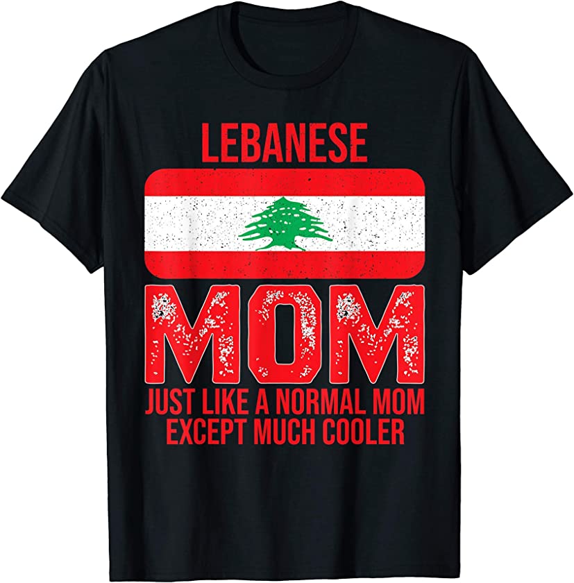 Vintage Lebanese Mom Lebanon Flag Design For Mother’s Day T-Shirt