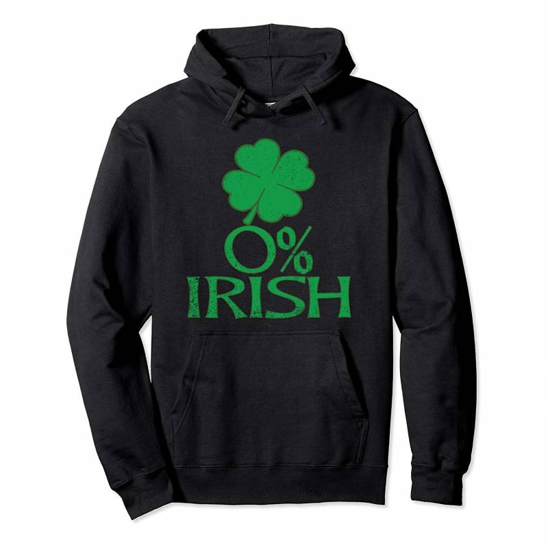 0% Irish Vintage St. Patrick Day Pull Over Hoodie