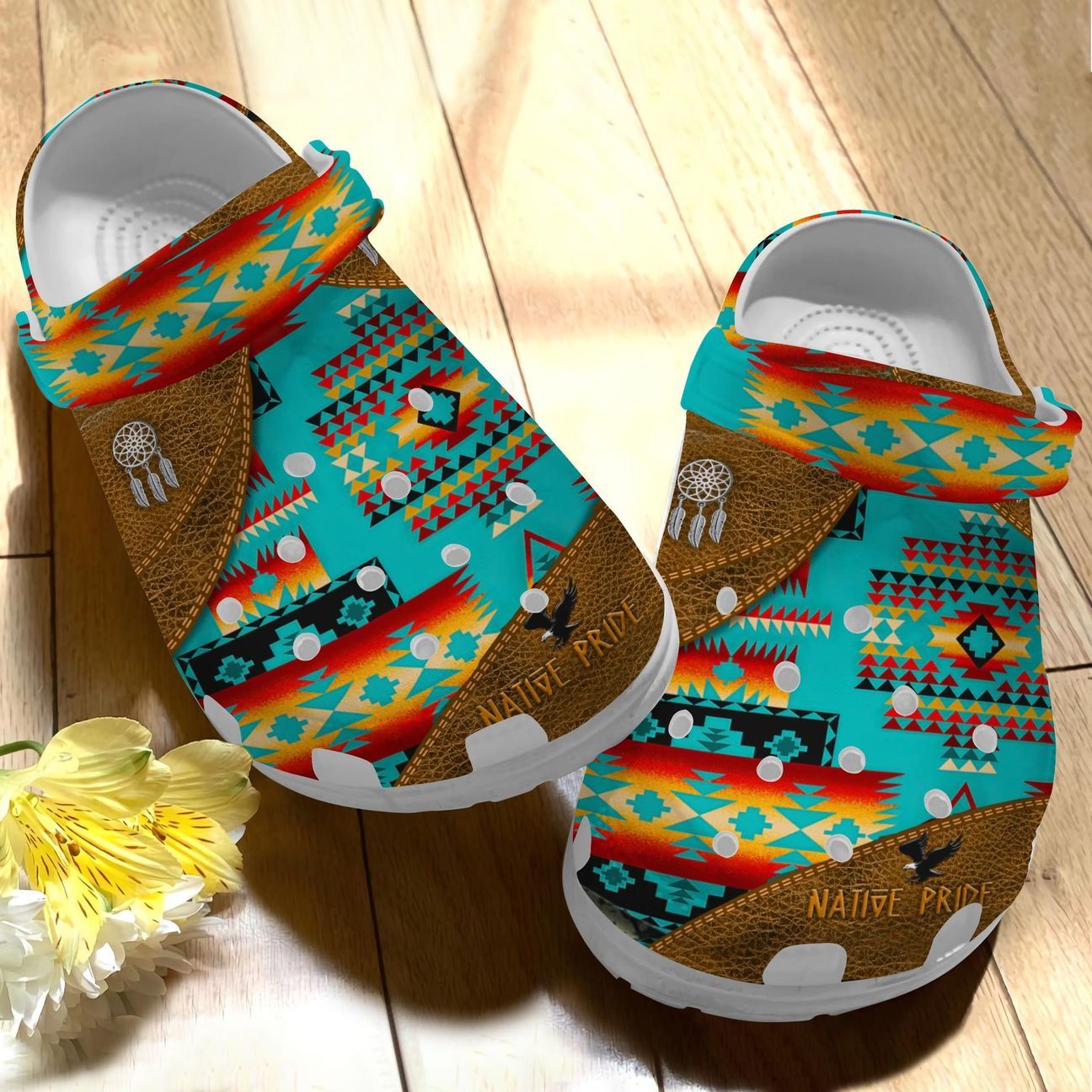 Native Pride Personalize Clog, Custom Name, Text, Fashion Style For Women, Men, Kid, Print 3D Whitesole