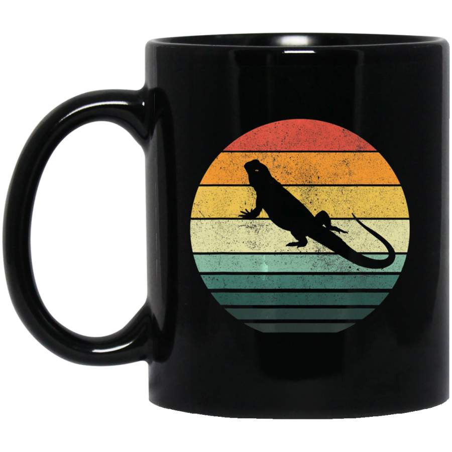 Bearded Dragon Sunset Retro Vintage 70s Nature Lovers Coffee Mug