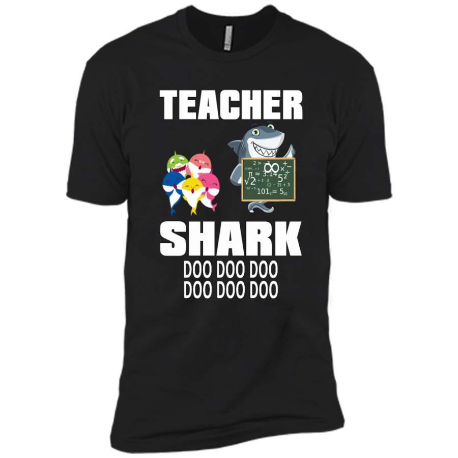 Teacher Shark Doo Doo Doo – Canvas Unisex USA Shirt