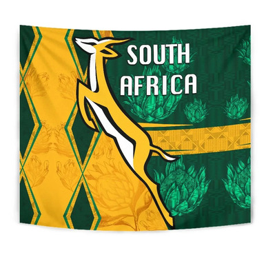 South Africa Tapestry – African Patterns Springboks Rugby Be Fancy Tapestry