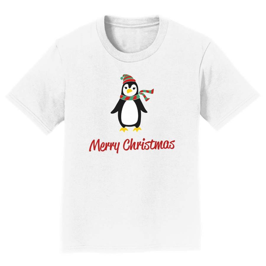 Merry Christmas Penguin Cartoon – Kids’ Unisex T-Shirt