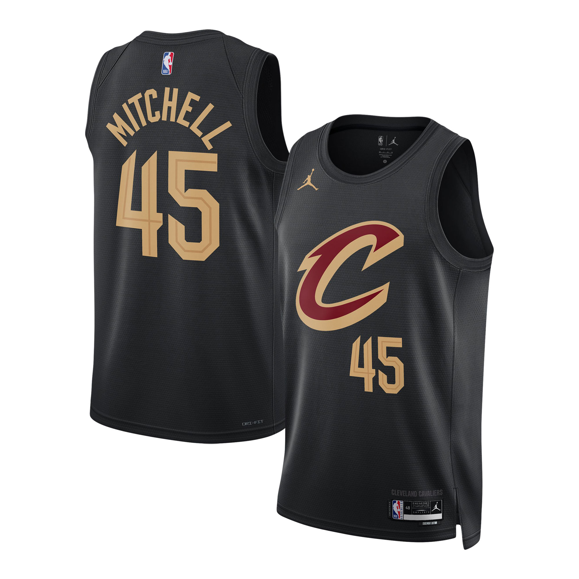 Donovan Mitchell Cleveland Cavaliers Jordan Brand Unisex Swingman Jersey – Statement Edition – Black