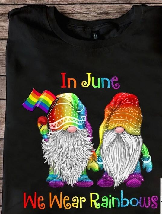 In June We Wear Rainbows Dwarfs Lbgt Day Gift Standard/Premium T-Shirt