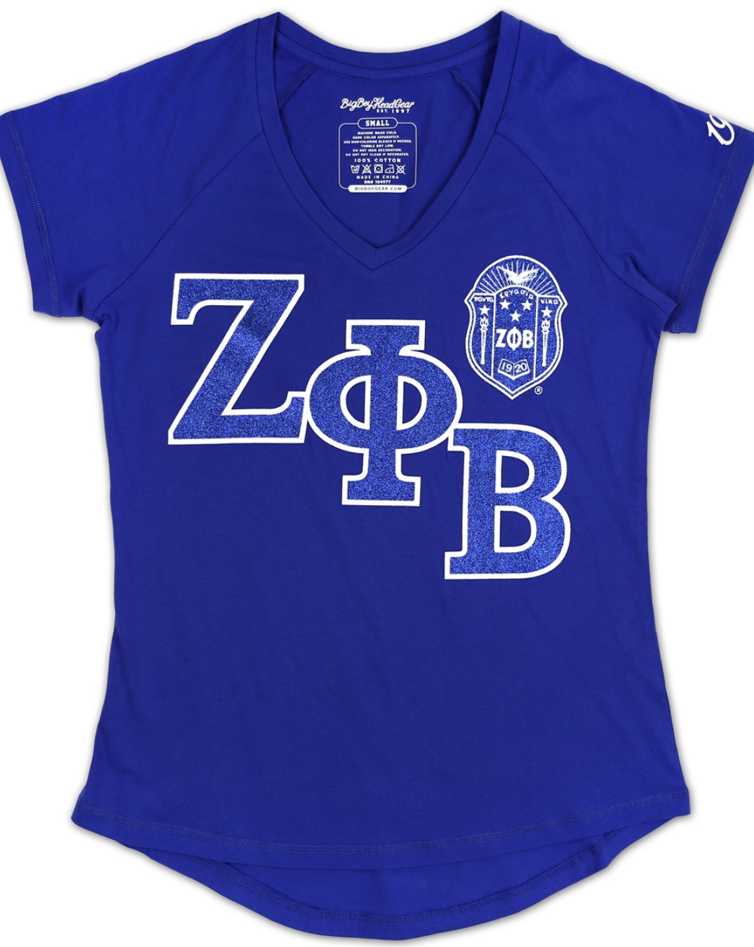 Big Boy Zeta Phi Beta Divine 9 V-Neck Ladies Tee