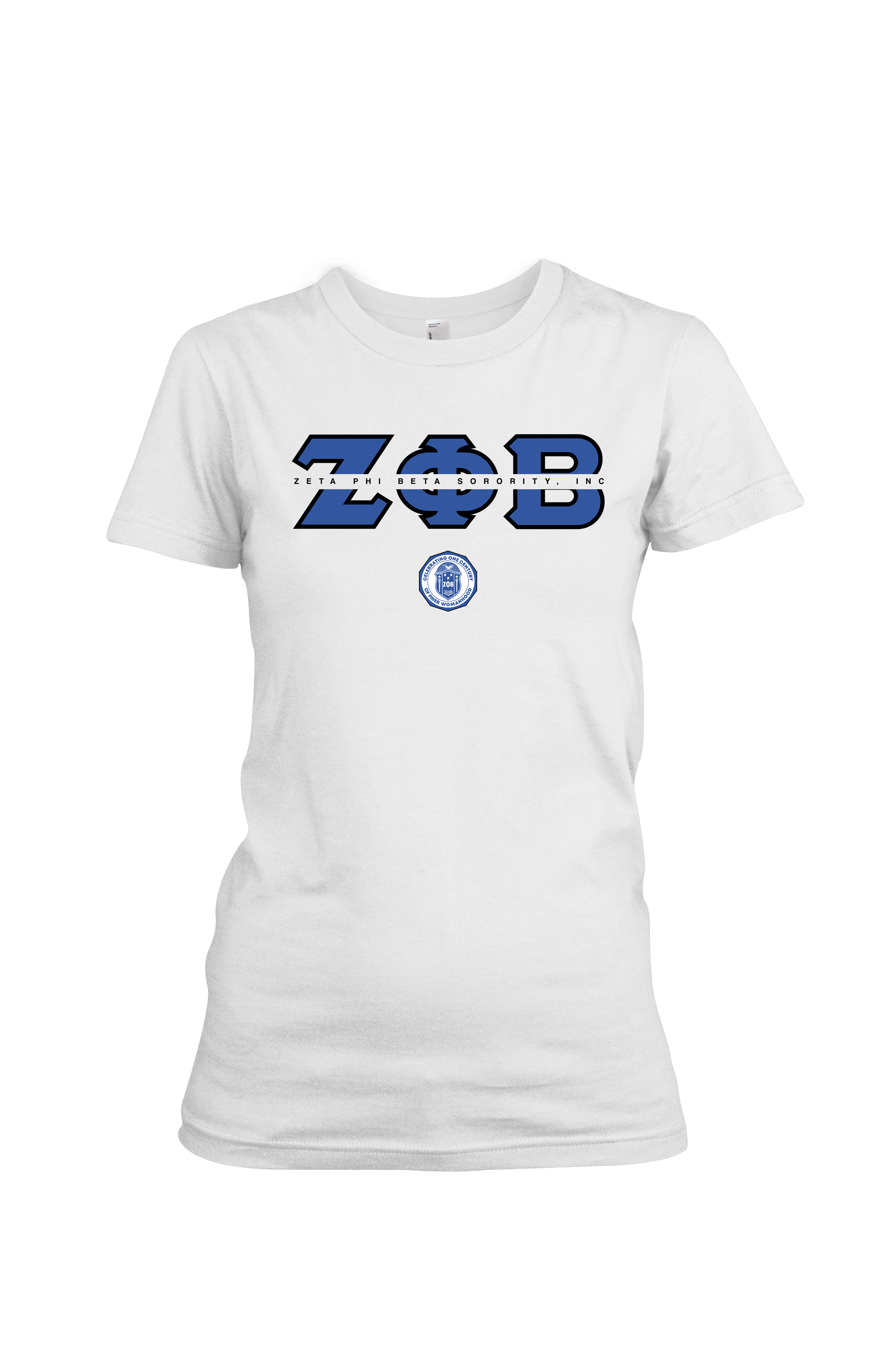 Zeta Phi Beta Greek Sneakz Centennial T-Shirt Package (White)