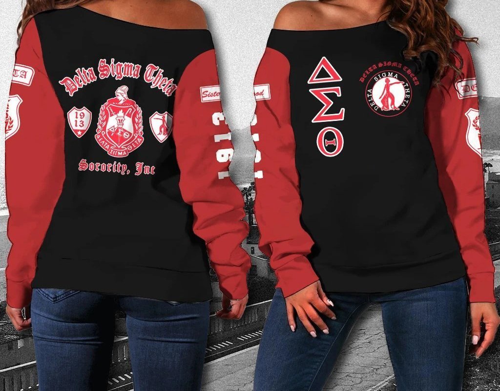 Sorority Sweatshirt – Sisterhood Delta Sigma Theta Women Off Shoulder