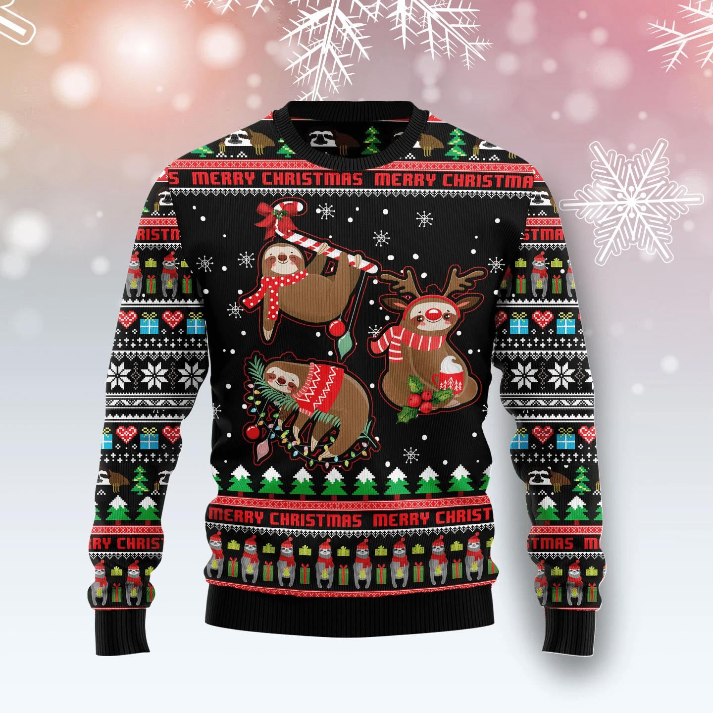 Sloth Xmas Christmas Ugly Sweater