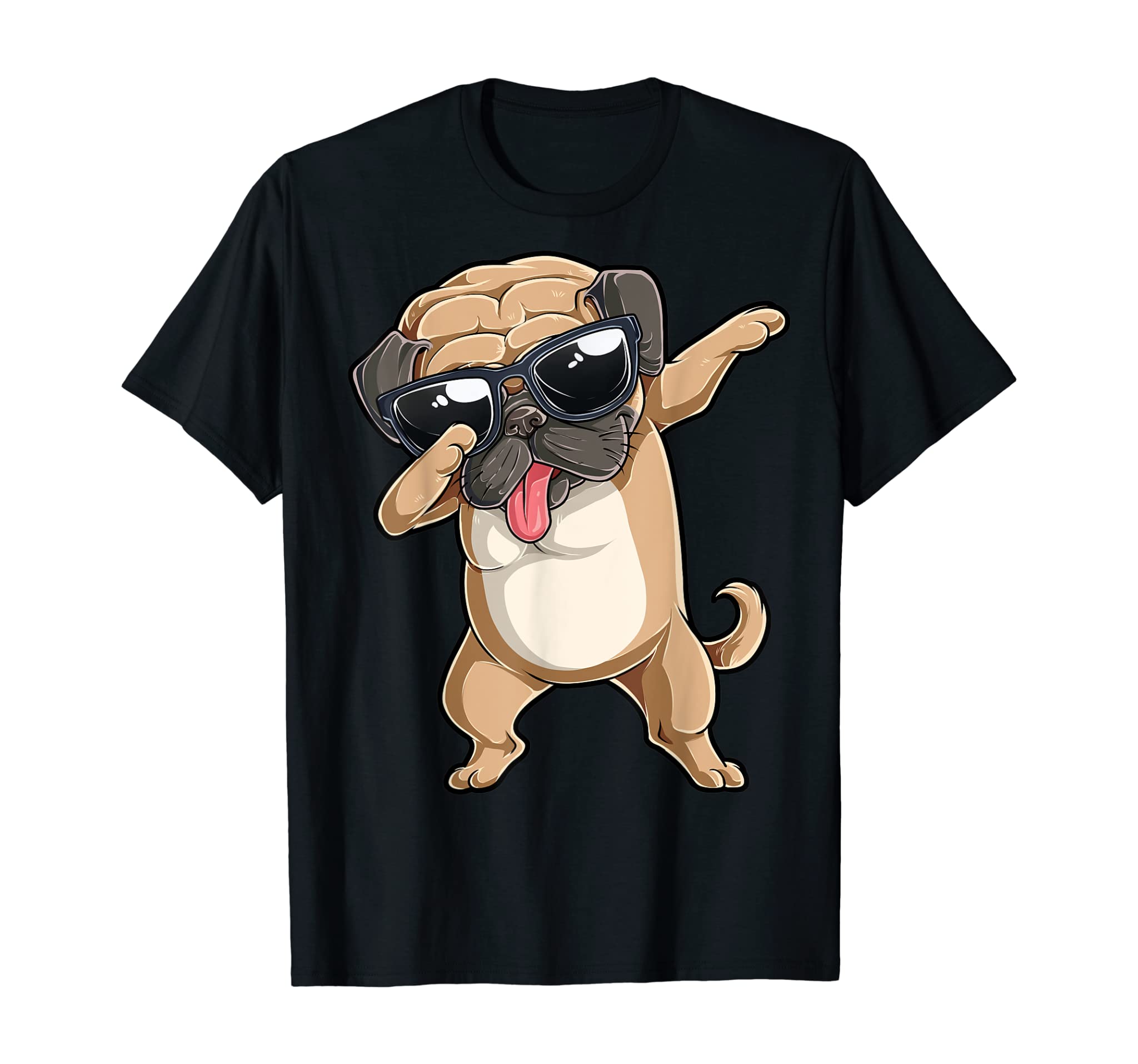 Dabbing Pug T shirt Dog Lover Kids Boys Girls Dab Dance Gift