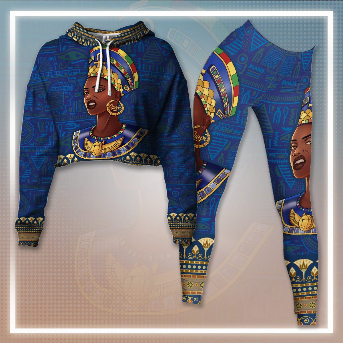 Dope Egyptian Queen Cropped Hoodie & Leggings Set