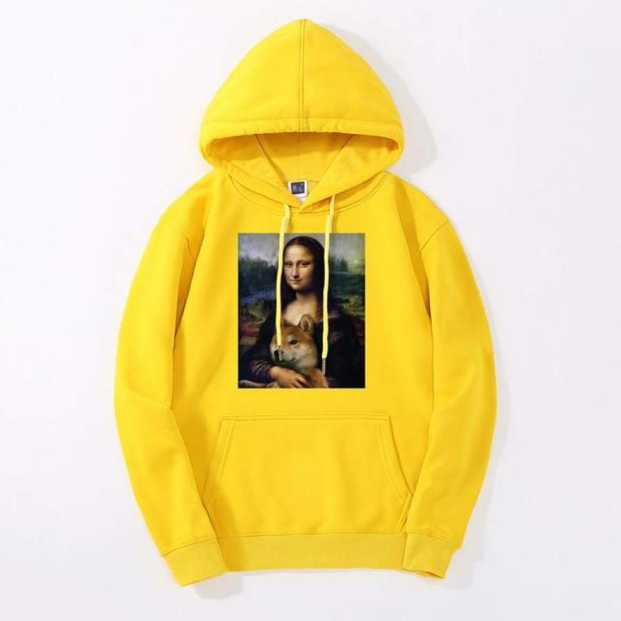 Mona Lisa Shiba Inu Doge Hoodie