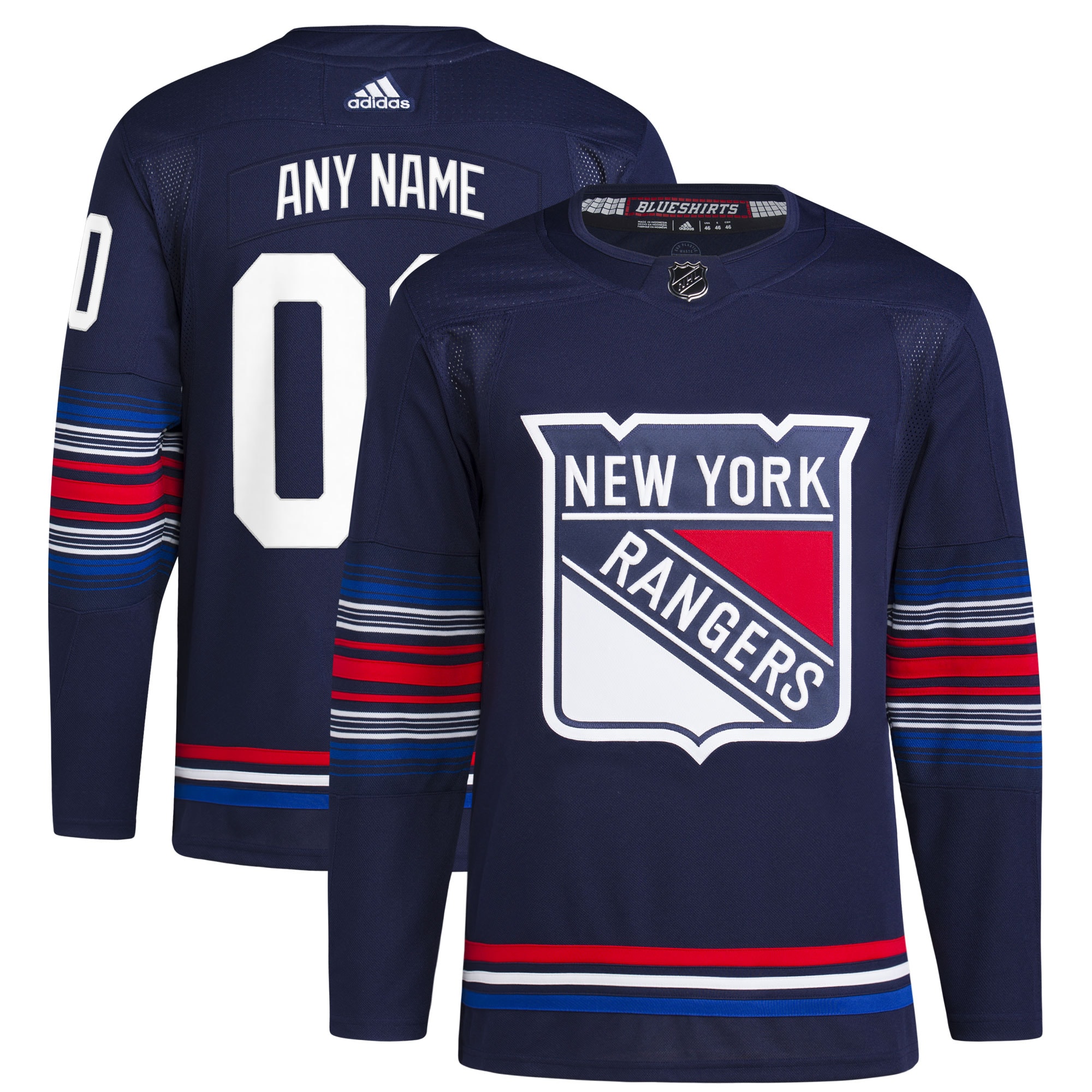 New York Rangers Alternate Primegreen Authentic Custom Jersey – Navy